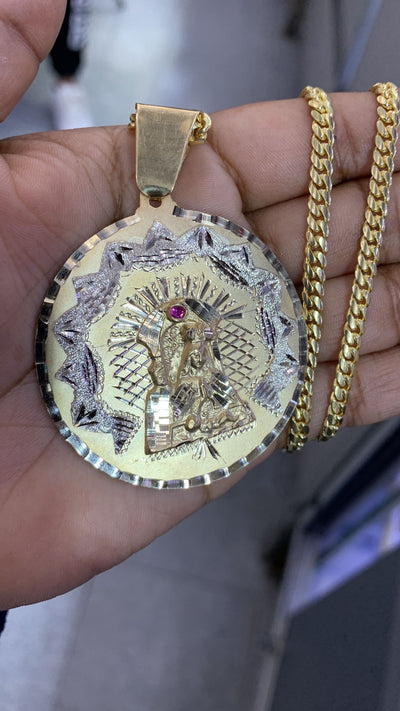 Cuban Chain Solid & Pendants 14k
