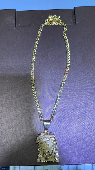 Cuban Chain  & Pendant 14k
