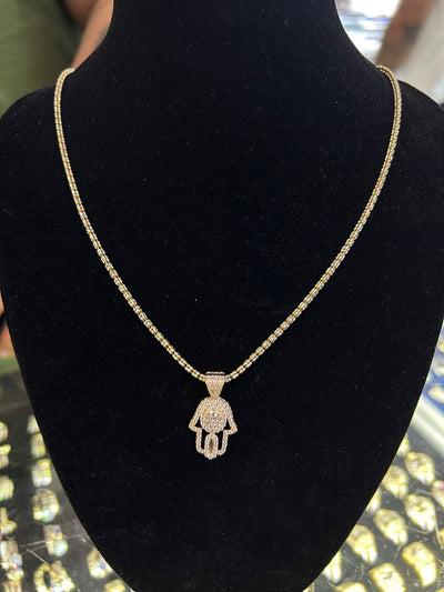 Ice Chain & Pendant 14k